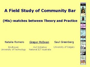 A Field Study of Community Bar Mismatches between