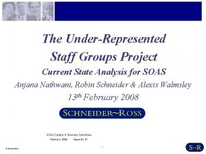 The UnderRepresented Staff Groups Project Current State Analysis