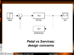 Petal vs Services design concerns Petal meeting 24
