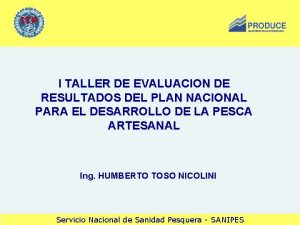 I TALLER DE EVALUACION DE RESULTADOS DEL PLAN