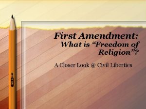 First Amendment What is Freedom of Religion A