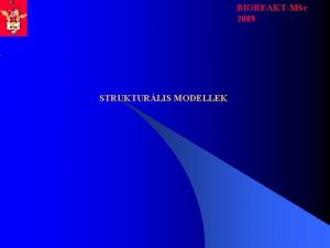 BIOREAKTMSc 2009 STRUKTURLIS MODELLEK FERMENTCIS RENDSZEREK MATEMATIKAI MODELLEZSE