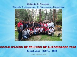 Ministerio de Educacin Direccin Departamental de Educacin de