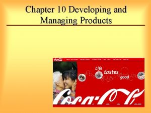 Chapter 10 Developing and Managing Products Categories of