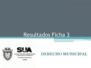 Resultados Ficha 3 DERECHO MUNICIPAL Resumen Ficha 3