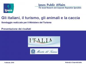 Gli italiani il turismo gli animali e la
