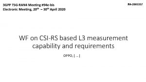 3 GPP TSGRAN 4 Meeting 94 ebis Electronic