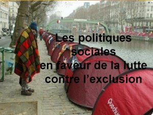 Les politiques sociales en faveur de la lutte