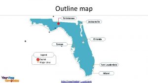 Outline map Tallahassee Jacksonville Orlando Tampa Legend Capital