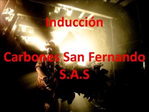 Induccin Carbones San Fernando S A S SE