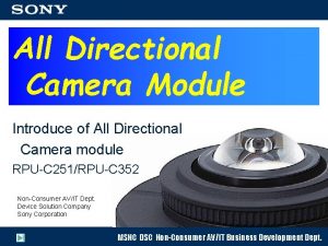 All Directional Camera Module Introduce of All Directional