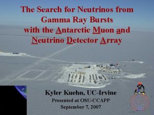 The Search for Neutrinos from Gamma Ray Bursts