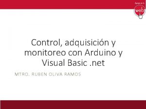 Control adquisicin y monitoreo con Arduino y Visual
