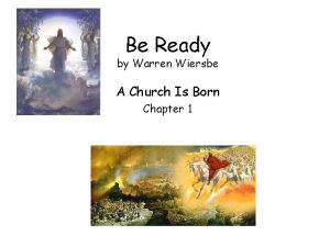 Be Ready by Warren Wiersbe A Church Is