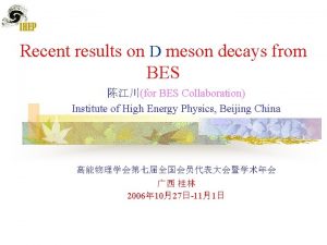 Recent results on D meson decays from BES