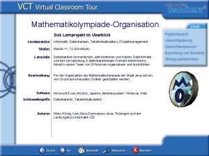 MathematikolympiadeOrganisation Das Lernprojekt im berblick Lernbereiche Stufen Lernziele