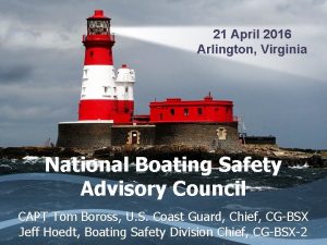 21 April 2016 Arlington Virginia National Boating Safety