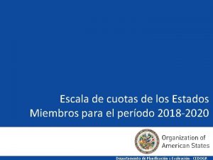 Escala de cuotas de los Estados Miembros para