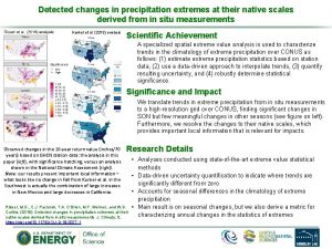 Detected changes in precipitation extremes at their native