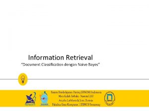 Information Retrieval Document Classification dengan Naive Bayes CV
