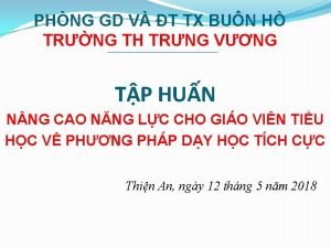 PHNG GD V T TX BUN H TRNG