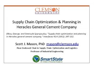 Supply Chain Optimization Planning in Heracles General Cement