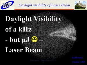 Daylight visibility of Laser Beam Daylight Visibility of