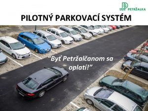 PILOTN PARKOVAC SYSTM By Petralanom sa oplat Kad