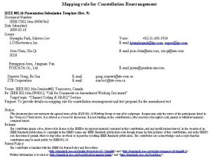 Mapping rule for Constellation Rearrangement IEEE 802 16