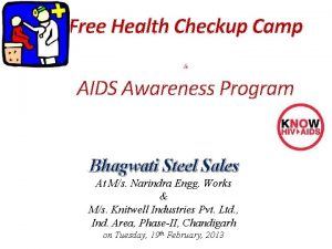 Free Health Checkup Camp AIDS Awareness Program Bhagwati