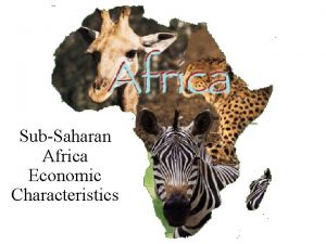 SubSaharan Africa Economic Characteristics Resources Africa is rich