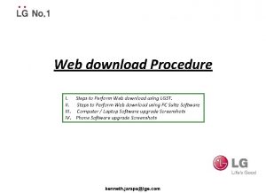 Web download Procedure I Steps to Perform Web