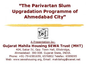 Parivartan slum ahmedabad