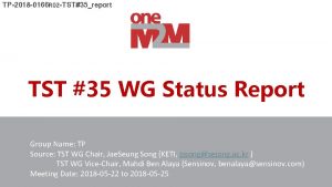 TP2018 0166 R 02 TST35report TST 35 WG