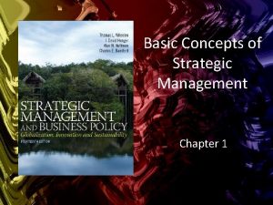 Basic Concepts of Strategic Management Chapter 1 Course