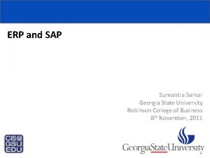 ERP and SAP University Alliances Version 2 01