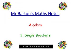 Mr Bartons Maths Notes Algebra 2 Single Brackets