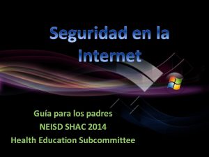 Gua para los padres NEISD SHAC 2014 Health