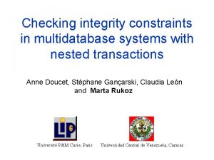 Checking integrity constraints in multidatabase systems with nested