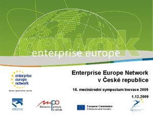 Enterprise Europe Network v esk republice 16 mezinrodn
