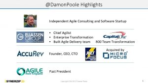 Damon Poole Highlights Independent Agile Consulting and Software