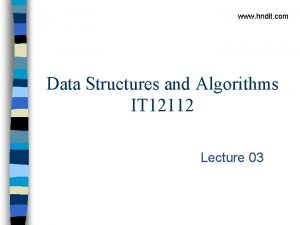 www hndit com Data Structures and Algorithms IT