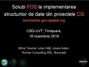 Soluii FOS la implementarea structurilor de date din