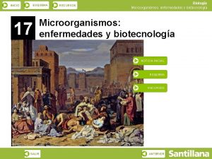 INICIO ESQUEMA 17 RECURSOS Biologa Microorganismos enfermedades y