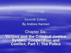 Crime Victims An Introduction to Victimology Seventh Edition