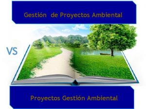 Gestin de Proyectos Ambiental VS Proyectos Gestin Ambiental