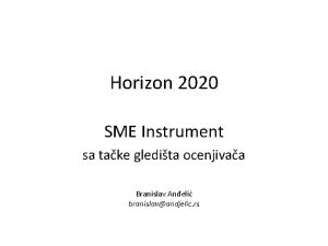 Horizon 2020 SME Instrument sa take gledita ocenjivaa