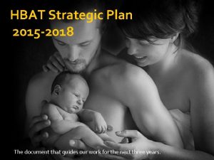 HBAT Strategic Plan 2015 2018 The document that