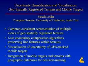 Uncertainty Quantification and Visualization GeoSpatially Registered Terrains and