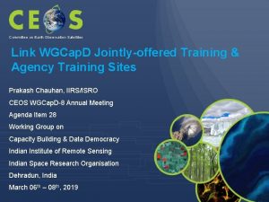 Committee on Earth Observation Satellites Link WGCap D